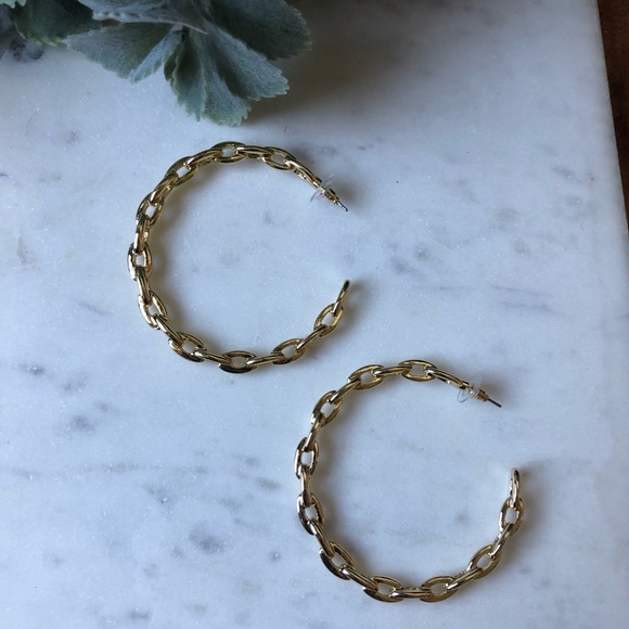 Jewelry - The Quinn - Linked Hoop Earrings